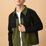 Black And Olive Color Overshirt By Offmint